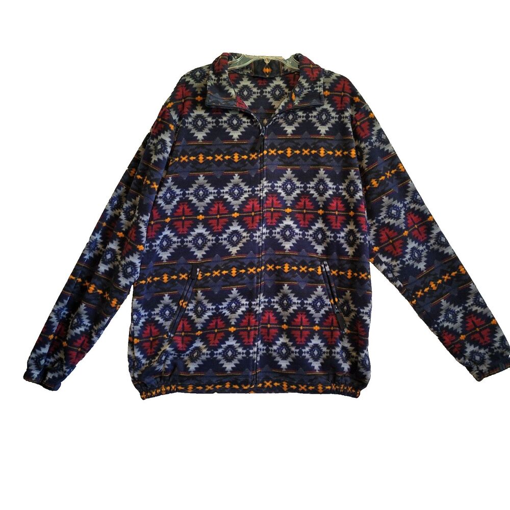 KingSize  Big & Tall Explore XLT Explorer Jacket Plush Fleece Full-Zip Aztec